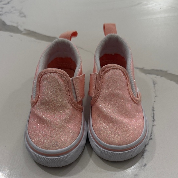 Vans Glittery Pink Baby Shoes - Picture 1 of 5